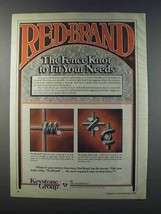 1981 Keystone Red Brand Fence Ad - Monarch, Square Deal - £14.87 GBP