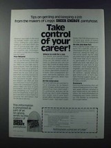 1981 L&#39;eggs Sheer Energy Pantyhose Ad - Take Control - £14.53 GBP