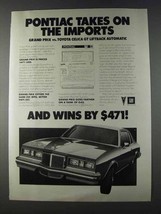1980 Pontiac Grand Prix Ad - Takes On the Imports - $18.49