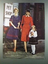 1981 Leslie Fay Ribboned Navy &amp; 2-piece Crepe Dress Ad - £14.53 GBP