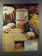 1981 Libby&#39;s Pumpkin Ad - Bake These Recipes - £14.54 GBP