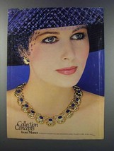 1981 Monet Jeweled Tone Stone and Enameled Jewelry Ad - $18.49