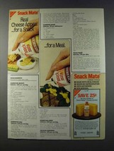 1981 Nabisco Snack Mate cheese Ad - Real Appeal - £14.56 GBP