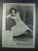 1981 Nina Ricci Gerard Pipart&#39;s Silk-and-Lurex Dress Ad - £14.72 GBP