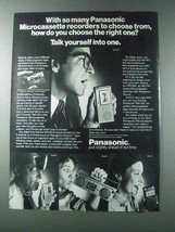 1981 Panasonic Microcassette Recorders Ad - RN-001D - $18.49