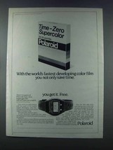 1981 Polaroid Time-Zero Supercolor SX-70 Land Film Ad - £14.58 GBP