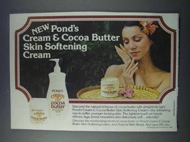 1981 Pond&#39;s Cream &amp; Cocoa Butter Ad - Skin Softening - £14.48 GBP