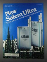 1980 Salem Ultra Cigarettes Ad - Stands for Refreshment - £14.61 GBP