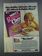 1981 Ralston Wheat &amp; Raisin Chex Cereal Ad - £14.50 GBP