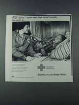 1981 Red Cross Ad - Pearl Gibson Needs More - £14.62 GBP