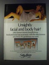 1981 Sally Hansen Facial and Body Hair Treatments Ad - £14.78 GBP
