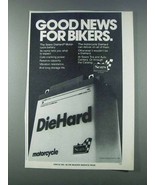 1981 Sears DieHard Motorcycle Battery Ad - For Bikers - £14.78 GBP