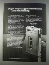1980 Sony TCM-600 Notetaker Ad - Forget Everything - £14.53 GBP