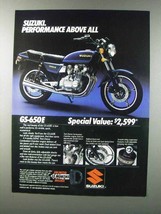 1981 Suzuki GS-650E Motorcycle Ad - Performance - £14.89 GBP