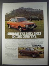 1980 Subaru 4-Wheel Drive Saloon, Estate and MV Ad - $18.49