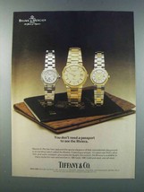 1981 Tiffany & Co. Baume & Mercier Riviera Watches Ad - $18.49
