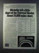 1981 Uniroyal Steeler Tire Ad - Michelin Fell Short - £14.78 GBP