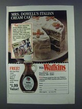 1981 Watkins Vanilla Extract Ad - Mrs. Dowell&#39;s Cake - £14.78 GBP