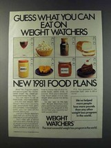 1981 Weight Watchers Ad - Guess What You Can Eat - £14.78 GBP