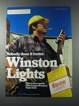 1981 Winston Lights Cigarettes Ad - Nobody Does Better - £14.55 GBP