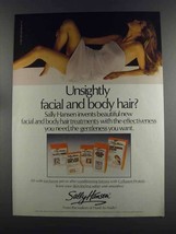 1982 Sally Hansen Ad - Facial and Body Hair Treatments - $18.49