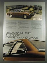 1980 Toyota Celica CT Sport Coupe Ad - A Lot of Car - $18.49