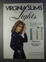 1980 Virginia Slims Lights Cigarettes Ad - He Offers - $18.49