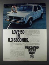 1980 Volkswagen Rabbit Ad - Love-50 in 8.3 Seconds - £14.44 GBP