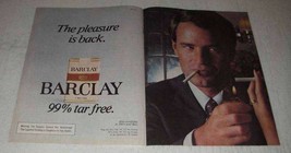 1981 2-page Barclay Cigarettes Ad - The Pleasure is Back - $18.49