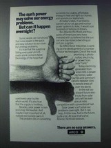 1981 ARCO Oil Ad - Sun's Power May Solve Problems - $18.49