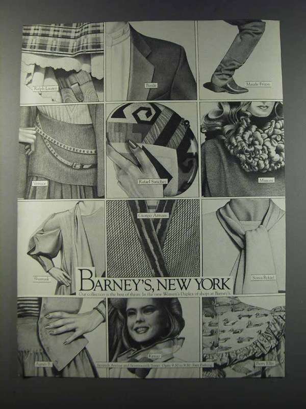 1981 Barney's, New York Fashion Ad - Basile, Kenzo - $18.49