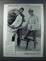 1981 Bloomingdale&#39;s Lanvin Lingerie Ad - Teddy &amp; Jacket - £14.54 GBP