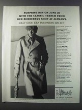 1981 Burberry Classic Trench Coat Ad - Surprise Him - £14.81 GBP