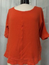 Anthropologie Postmark Women&#39;s Top Orange S/S SIze Medium - £19.14 GBP