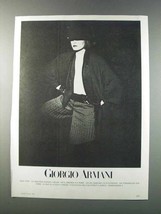 1981 Giorgio Armani Fashion Ad - NICE - $18.49