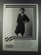 1981 Jordan Marsh Fashion Ad - Italy and Missoni - £14.78 GBP