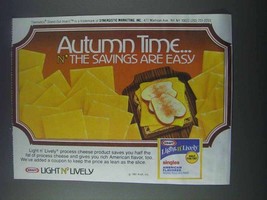 1981 Kraft Light n&#39; Lively Singles Ad - Autumn Time - $18.49
