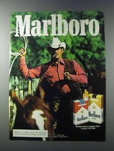 1981 Marlboro Cigarettes Ad - Marlboro Man, Cowboy, Lasso - £14.50 GBP
