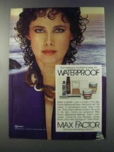 1981 Max Factor Waterproof Makeup Ad - Not Afraid - $18.49