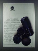 1981 Minolta Lenses Ad - Imitations and Compromises - $18.49