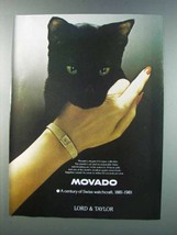 1981 Movado 4.5-Ligne Collection Watch Ad - $18.49