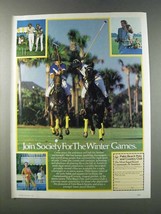 1981 Palm Beach Polo and Country Club Ad - Winter Games - £14.78 GBP