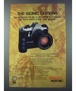 1981 Pentax ME Super Ad - The Bionic Camera - £14.54 GBP