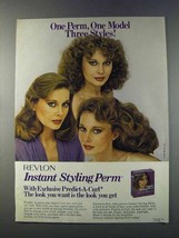 1981 Revlon Instant Styling Perm Ad - Three Styles - $18.49