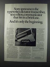 1981 Sony Typecorder Ad - Typewriter, Dictator - £14.53 GBP
