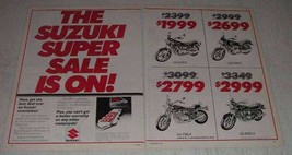 1981 Suzuki Motorcycle Ad - GS-550TX GS-750EX GS-850GX - £14.78 GBP