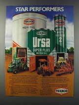 1981 Texaco Ursa Super Plus, Marmak Grease &amp; TDH Oil Ad - £14.78 GBP