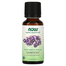 NOW FOODS Organic Essential Oils Lavender 100% Pure and Organic 1 fl oz ... - $16.78