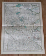 1897 Antique Dated Map Of Minnesota / Minneapolis St. Paul - £20.57 GBP