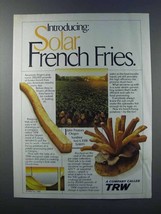 1981 TRW Solar Energy System Ad - French Fries - $18.49